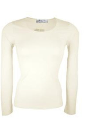 D.E.C.K BY DECOLLAGE  - PAULA CREAM ROUND NECK TOP